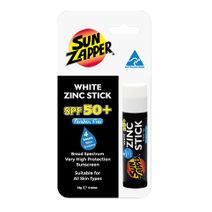 Sun Zapper White Zinc Stick SPF50+ Sunscreen Packaged
