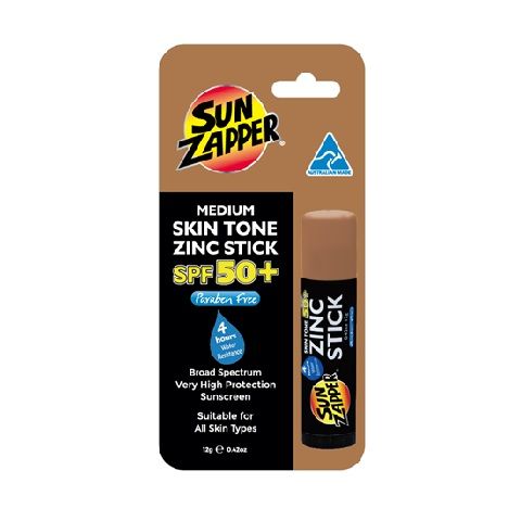 Sun Zapper Zinc Stick Mediium Skin Tone SPF50+ Packaged