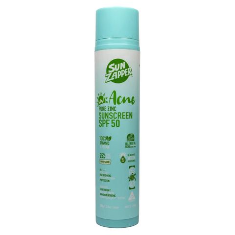 Sun Zapper Pure Zinc Anti Acne Pump SPF50