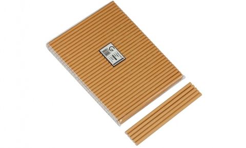Green Choice Paper Smoothie Straw - 8mm dia - Kraft -100 per sleeve