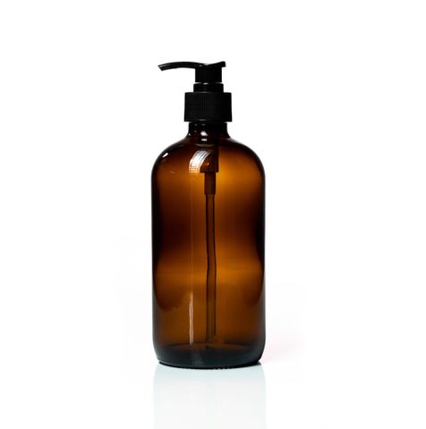 Boston 500ml Amber Glass Bottle w/Pump Top