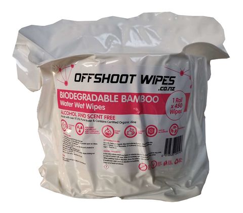 BAMBOO WATER WET WIPES X 450 BIODEGRADABLE WIPES