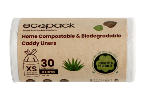 Kitchen Tidy Liners Compostable Bags 8L Litre roll x 30 bags