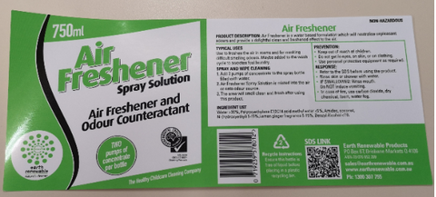 EARTH RENEWABLE AIR FRESHENER - LABEL