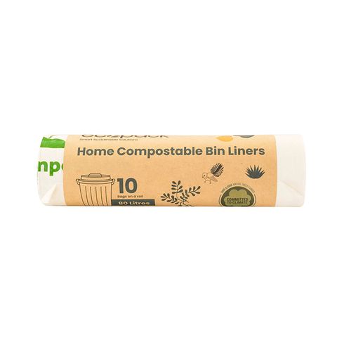 RUBBISH BAGS KITCHEN TIDY LINERS COMPOSTABLE BAGS 80LTR ROLL