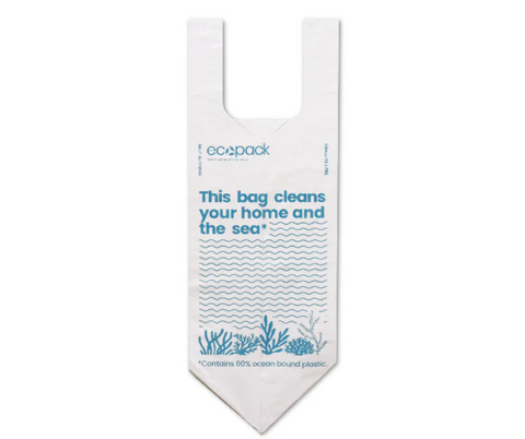 RUBBISH BAGS OCEAN PLASTIC WHITE 13LTR
