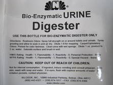BIO-ENZYMATIC URINE DIGESTER LABEL