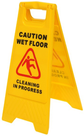 CAUTION WET FLOOR SIGN