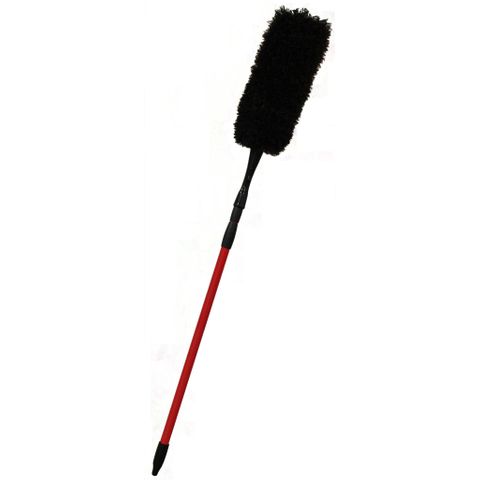 MICROFIBRE DUSTER WITH EXTENSION HANDLE BLACK 1.2M