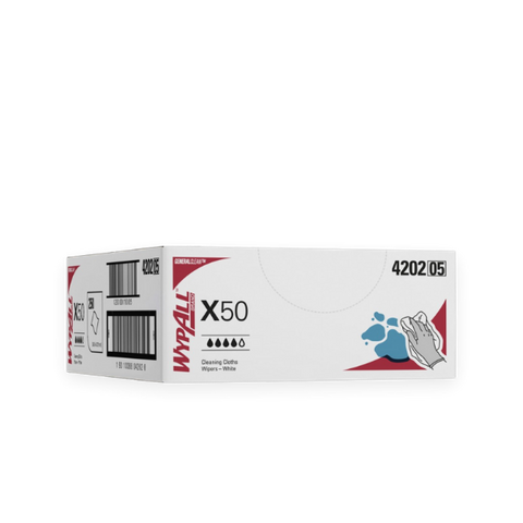 WYPALL #X50 WHITE SINGLE SHEET WIPERS