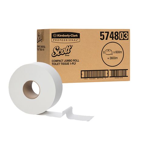 TOILET TISSUE ROLL JUMBO SCOTT - 1 PLY CTN