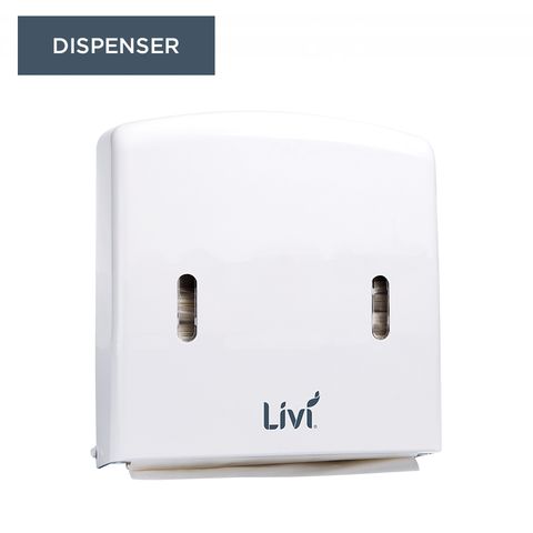 DISPENSER MINI SLIMFOLD TOWEL LIVI WHITE