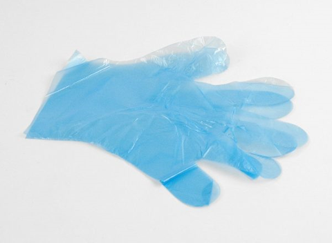 GLOVES BLUE PLASTIC MEDIUM DISPOSABLE CTN (1000)