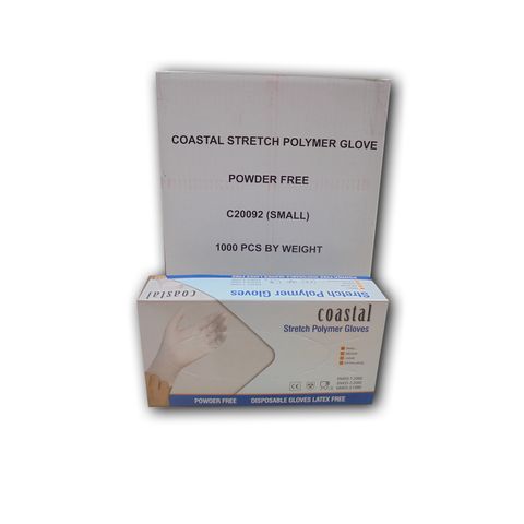 Gloves Stretch Polymer Powder Free Small Carton