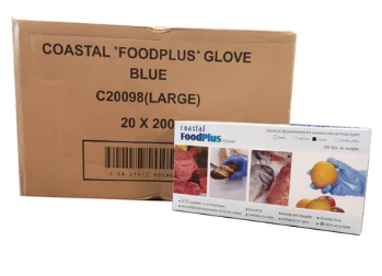 GLOVES DISPOSABLE POWDER FREE XL FOOD PLUS CARTON