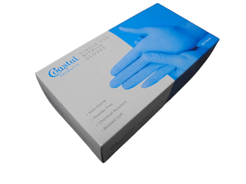 Nitrile Blue Powder Free Large Box of 100 gloves