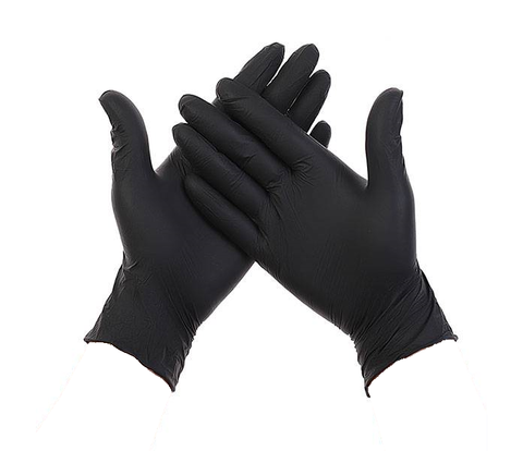 GLOVES NITRILE BLACK POWDER FREE SMALL BOX