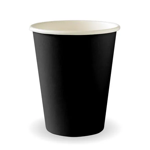 COFFEE CUP 12OZ SINGLE WALL BLACK PE CTN