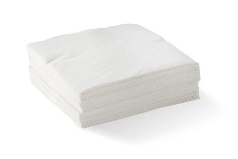 EDGE EMBOSS COCKTAIL NAPKIN WHITE - 2 PLY CTN