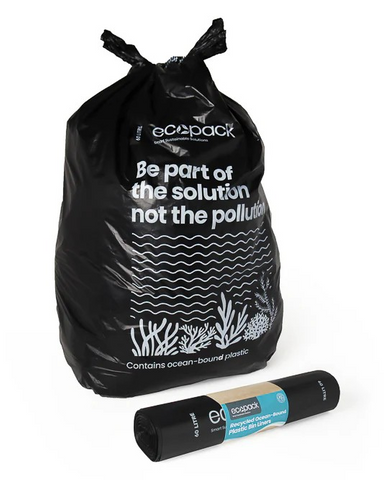 RUBBISH BAGS OCEAN PLASTIC LINERS 60LTR X-LARGE ROLL