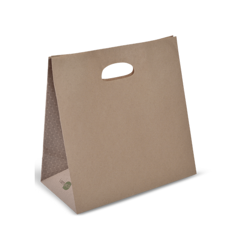 KRAFT D-CUT HANDLE TAKEAWAY BAG 500/CTN