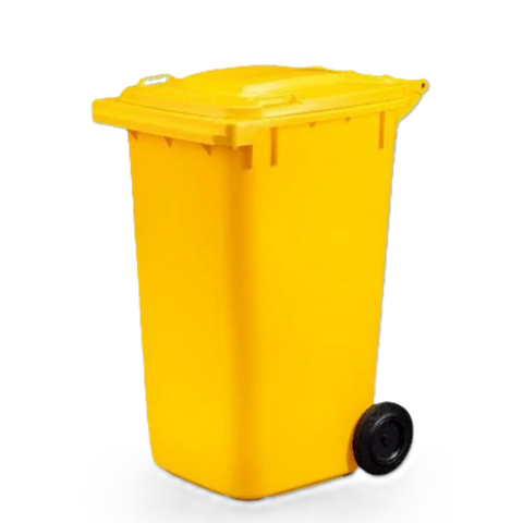 WHEELIE BIN YELLOW 240LTR