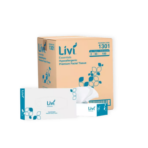 LIVI FACIAL TISSUE 100'S CTN (30 BOXES / CTN)