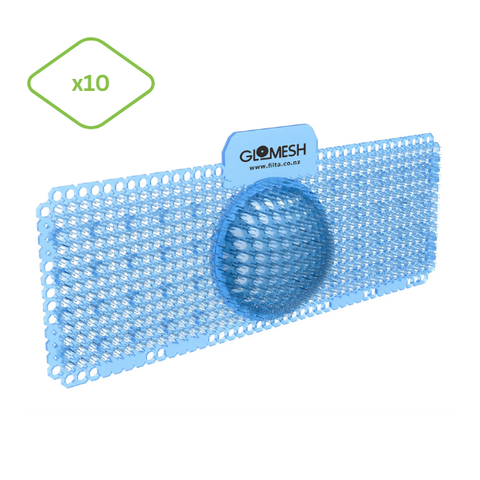 GLOMESH SPIRAL BIOLOGICAL TROUGH URINAL SCREEN ANTI SPLASH - OCEAN MIST