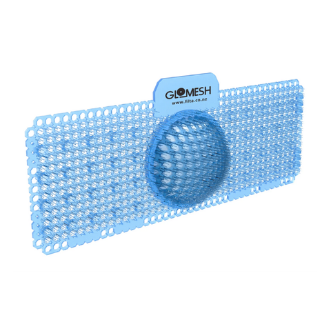 GLOMESH SPIRAL BIOLOGICAL TROUGH URINAL SCREEN ANTI SPLASH - OCEAN MIST