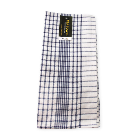 TEA TOWEL XL COMMERCIAL BLUE PACK X 10