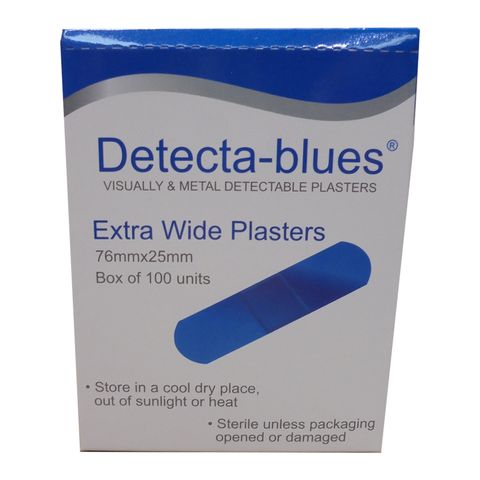 PLASTERS - BLUE VISUALLY DETECTABLE 100BOX