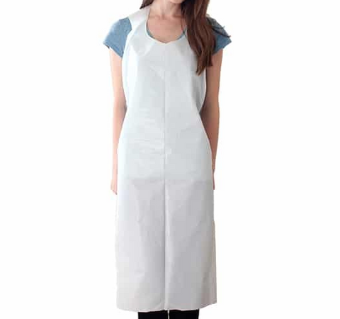 DISPOSABLE APRON WHITE POLYTHENE CTN