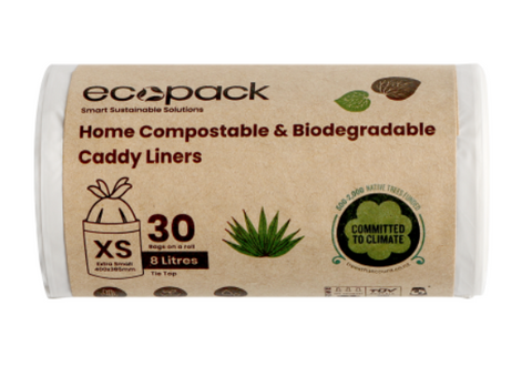 RUBBISH BAGS KITCHEN COMPOSTABLE 8LTR ROLL