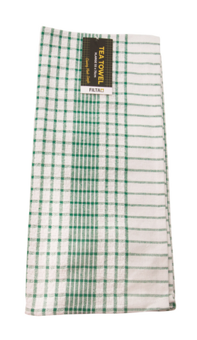 TEA TOWEL XL COMMERCIAL GREEN PACK X 10
