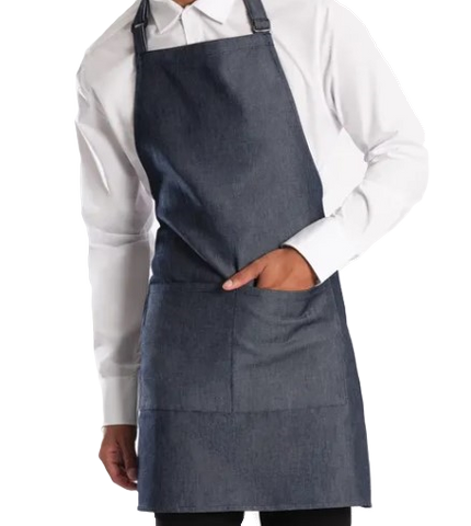 BIB APRON DENIM &ndash; 1 POCKET