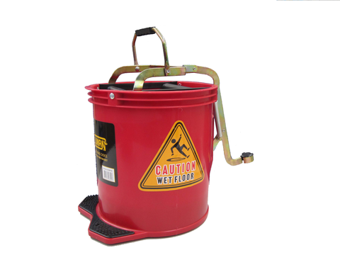 WRINGER MOP BUCKET RED 16LTR