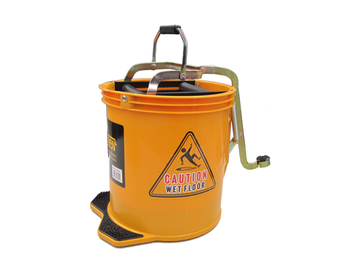 WRINGER MOP BUCKET YELLOW 16LTR