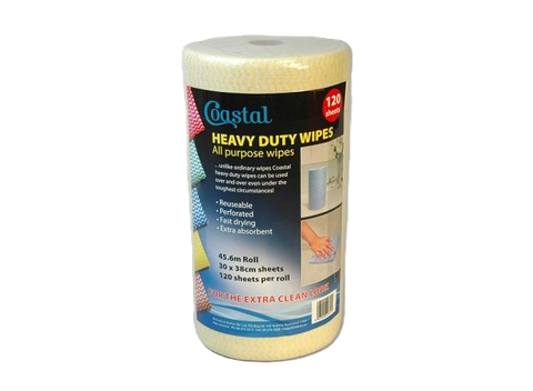 ROLL WIPES YELLOW 120/ROLL EA