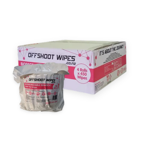 BAMBOO WATER WET WIPES X 450 BIODEGRADABLE WIPES CARTON