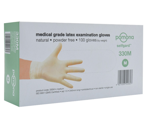 GLOVES LATEX POWDER FREE MEDIUM BOX