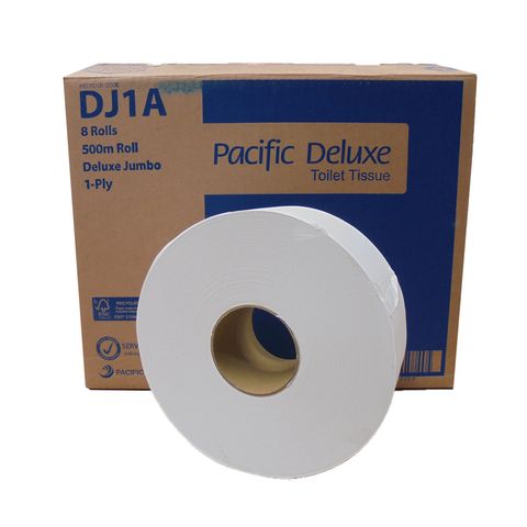 TOILET TISSUE ROLL JUMBO DELUXE 1PLY CTN