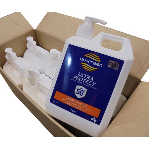 SUNSCREEN / SUN BLOCK LOTION SPF50 1 LTR PUMP CTN