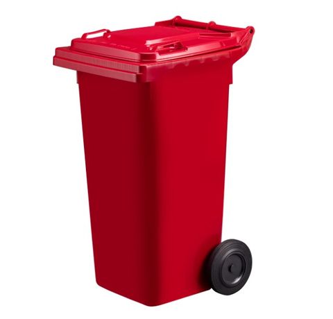 WHEELIE BIN RED 120LTR