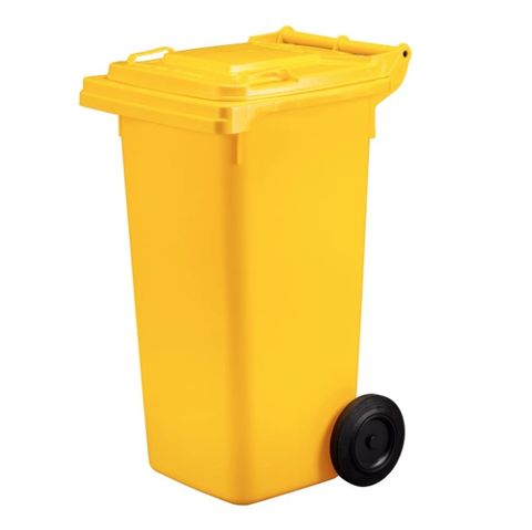 WHEELIE BIN YELLOW 120LTR