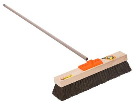 BROOM & HANDLE STIFF BRISTLE OUTDOOR 460MM JAVA