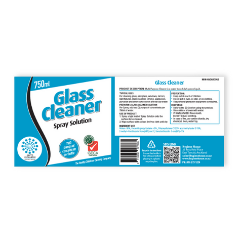 EARTH RENEWABLE GLASS CLEANER - LABEL