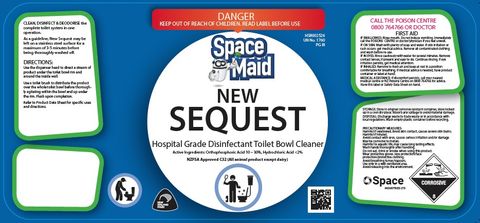 BATHROOM & TOILET CLEANER NEW SEQUEST LABEL