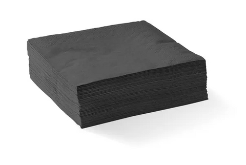 COCKTAIL NAPKIN BLACK - 2 PLY CTN