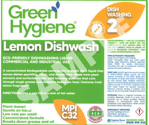 GREEN HYGIENE DISIKLEEN SPRAY BOTTLE LABEL