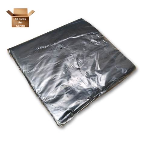 RUBBISH BAGS TIETOP BLACK FLAT 50/PACK 60LTR 500/CTN